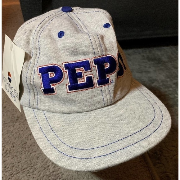 Vintage 90s Pepsi Trucker Men’s Hat Gray One-Size 6 Panel Sewn Baseball Cap New! - Picture 4 of 10